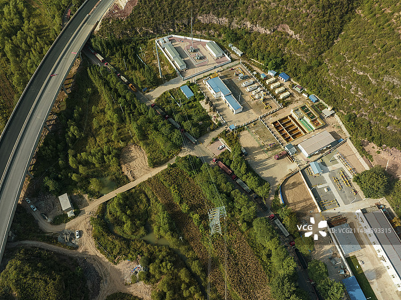 黄土高原上的村落图片素材