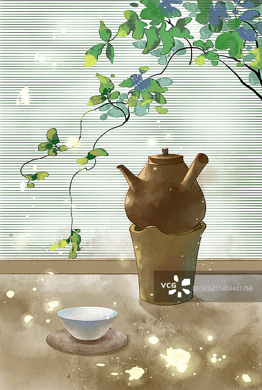 茶壶静物小品图片素材