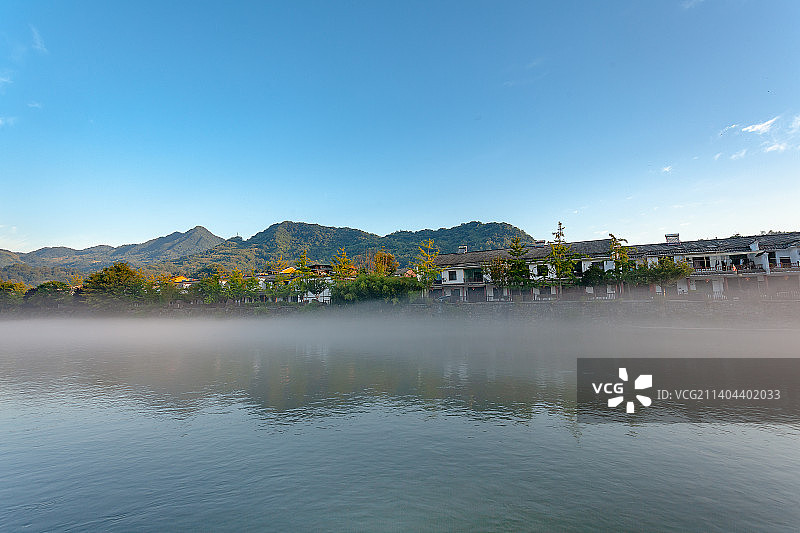 陕西古镇骆家坝风光图片素材