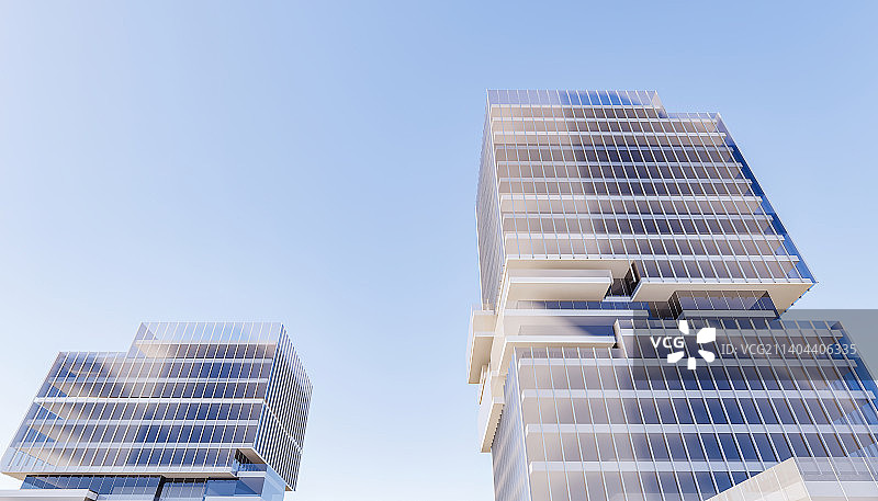 现代写字楼外观玻璃幕墙特写图片素材