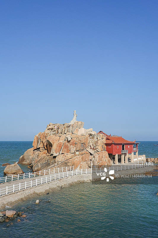 福州长乐区十七孔海边堤坝图片素材