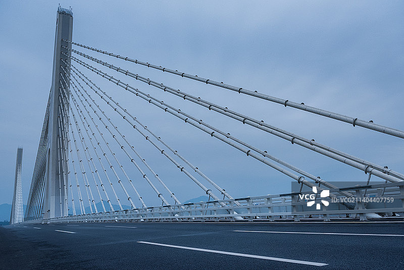 斜拉索桥桥面图片素材