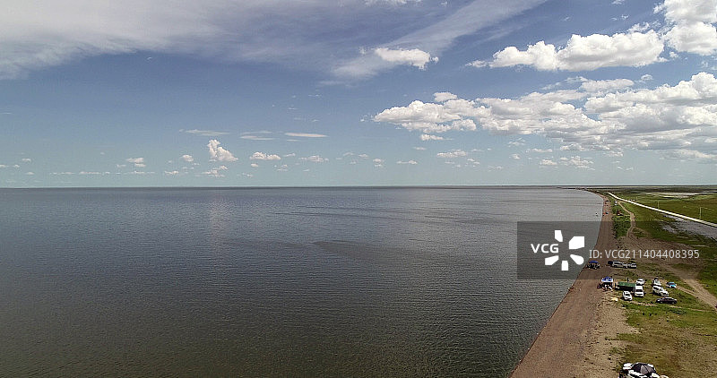 内蒙古呼伦贝尔市：呼伦湖，同纬度最大的淡水湖图片素材