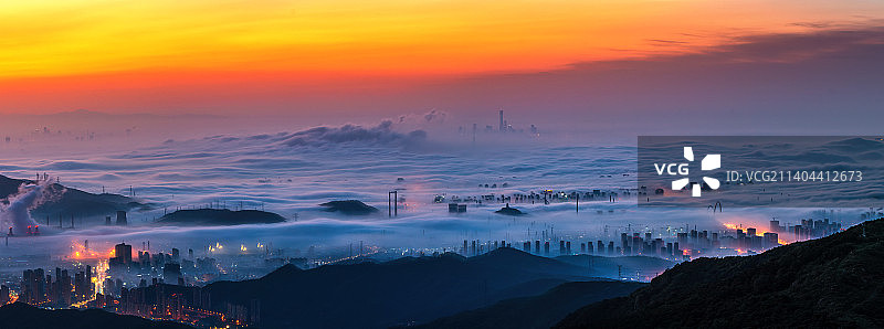 北京难得一见的云海奇观图片素材