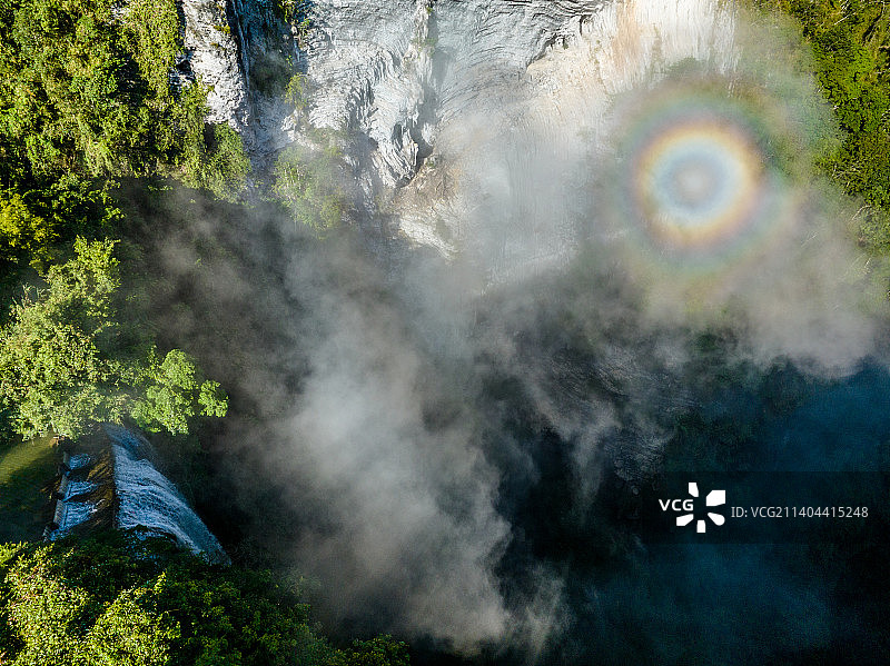 《广西靖西市通灵大峡谷佛光云海》图片素材