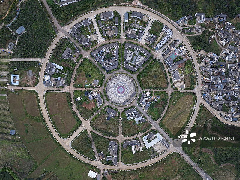 大理鸡足山八卦村图片素材