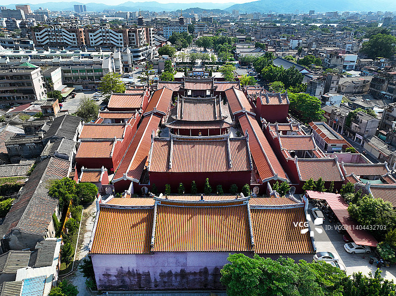 广东省揭阳市榕城区揭阳学宫进贤门航拍图片素材