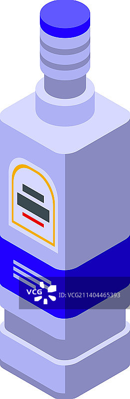 龙舌兰酒瓶图标2.5D石灰图片素材