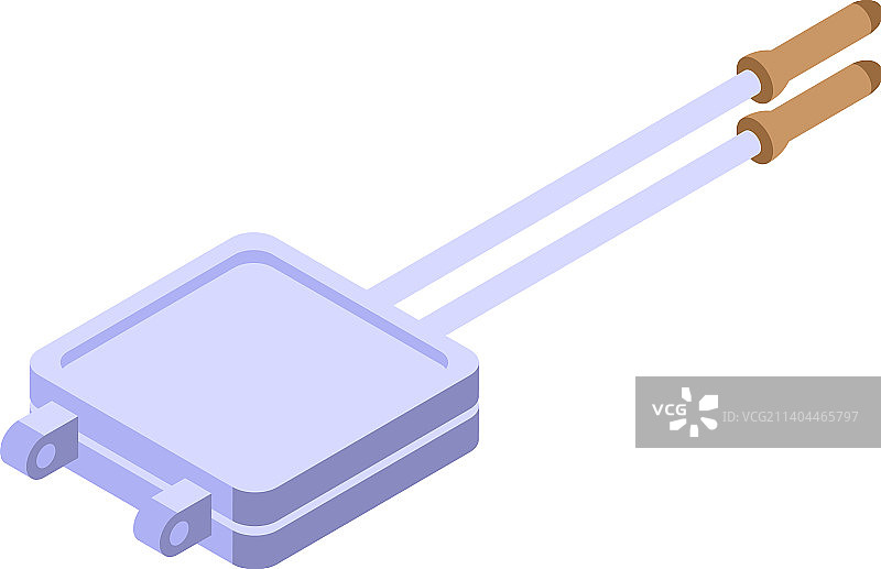 华夫饼机图标2.5D样式设计图片素材