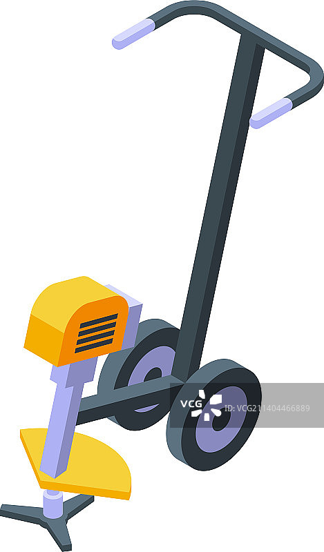 割草机等距图标图片素材