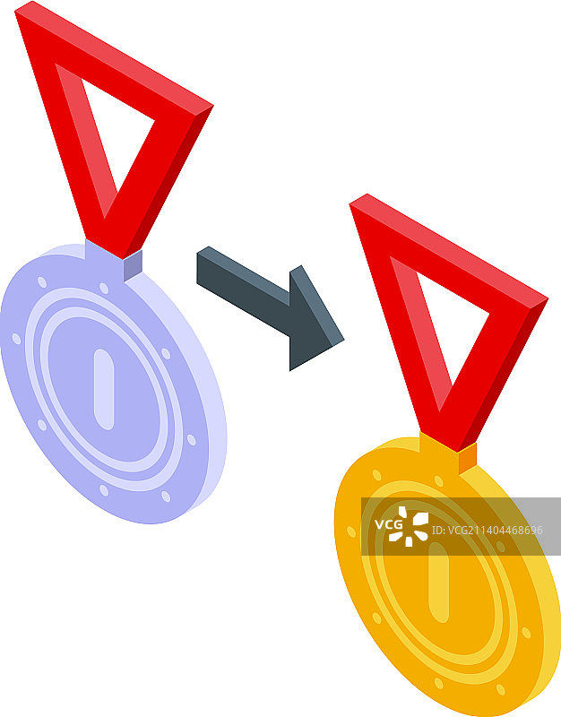 水平技能勋章图标2.5D培训图片素材