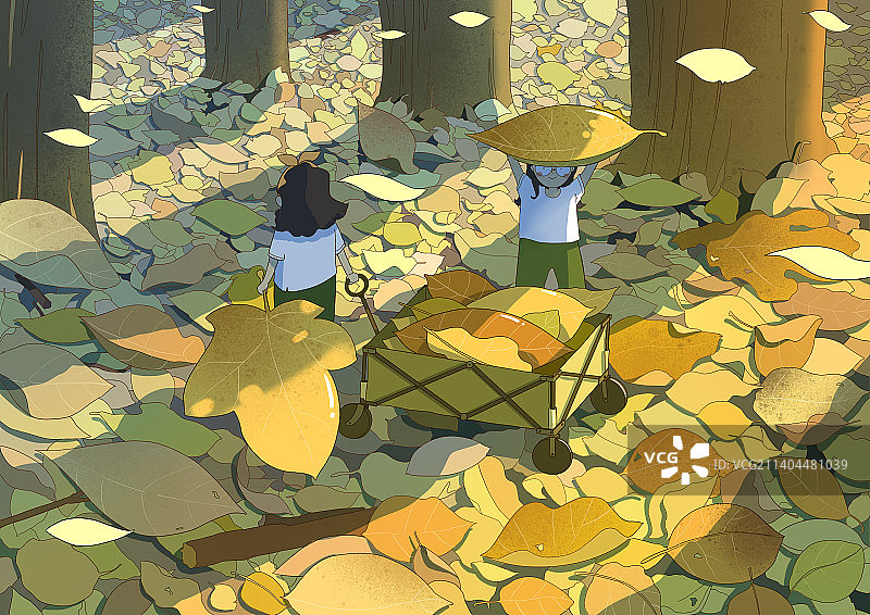 一起摘叶叶啊NO.1图片素材