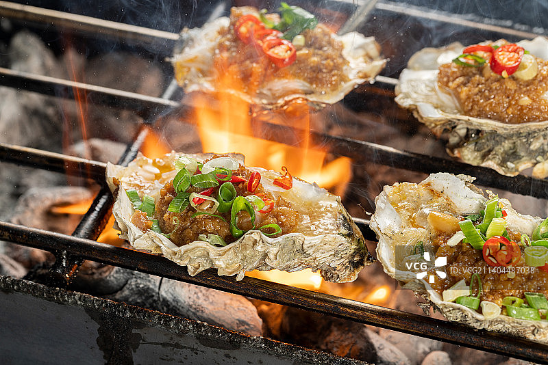 碳烤生蚝图片素材