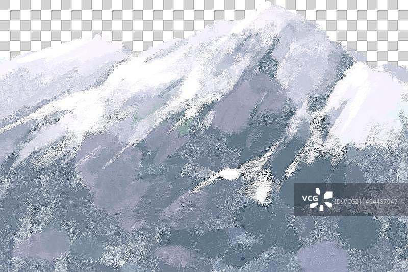 大雪节气插画元素雪山山峰图片素材