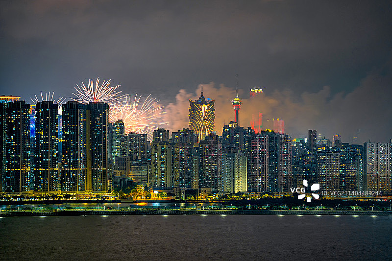 澳门国庆烟花图片素材