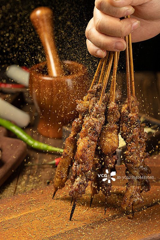 羊肉串羊肉筋图片素材