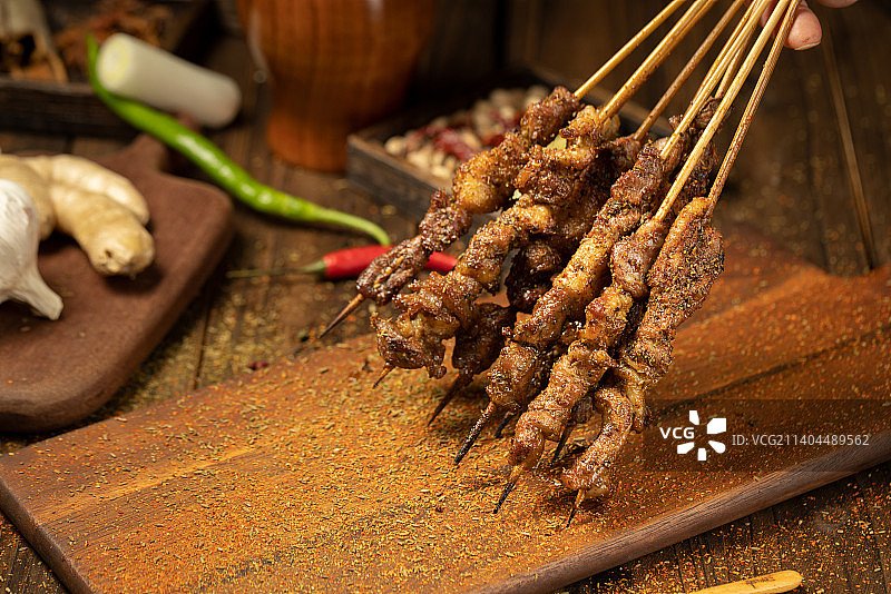 羊肉串羊肉筋图片素材