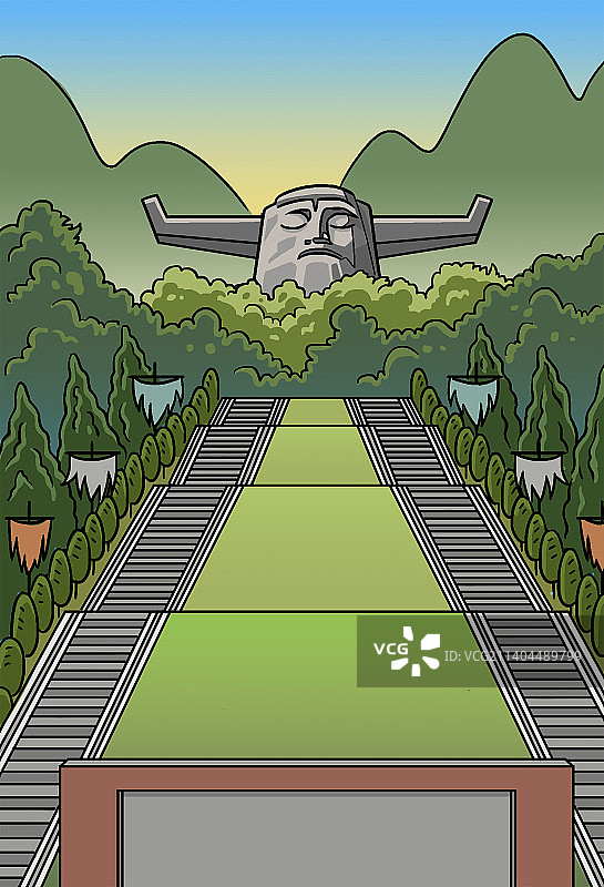 神农架漫画图片素材