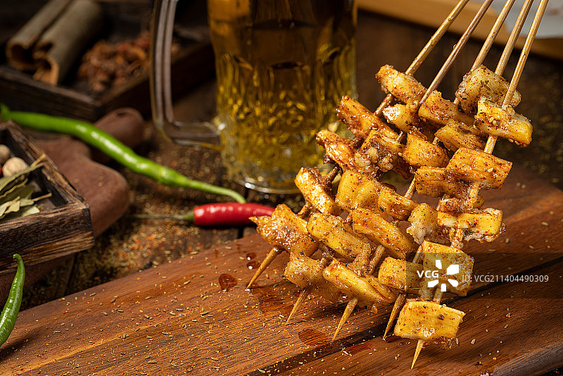 烤牛板筋图片素材