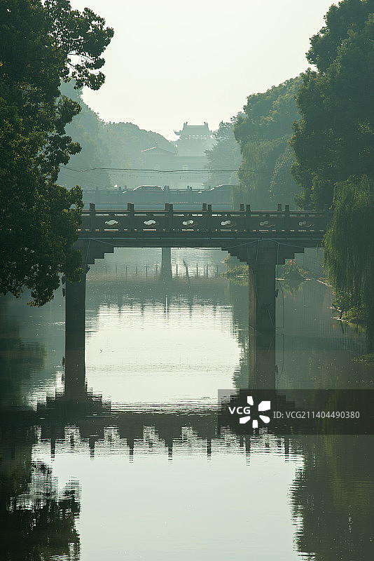 海盐，浙江海边小城，绮园，天宁寺，古海塘图片素材