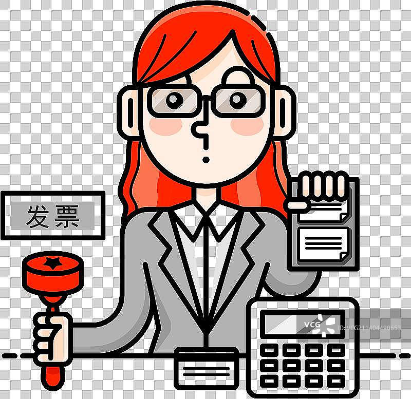 财务女孩图片素材