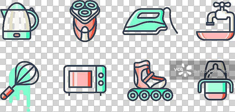 日用品图标集合图片素材