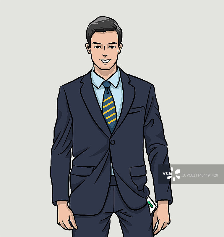 商务人士漫画风图片素材