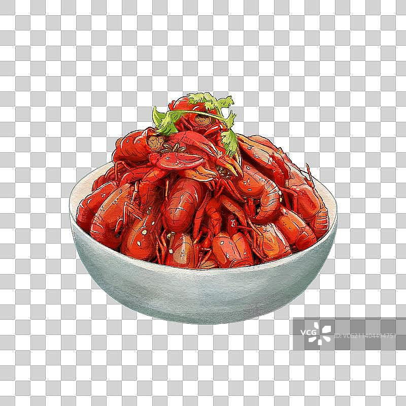 小龙虾插画元素图片素材
