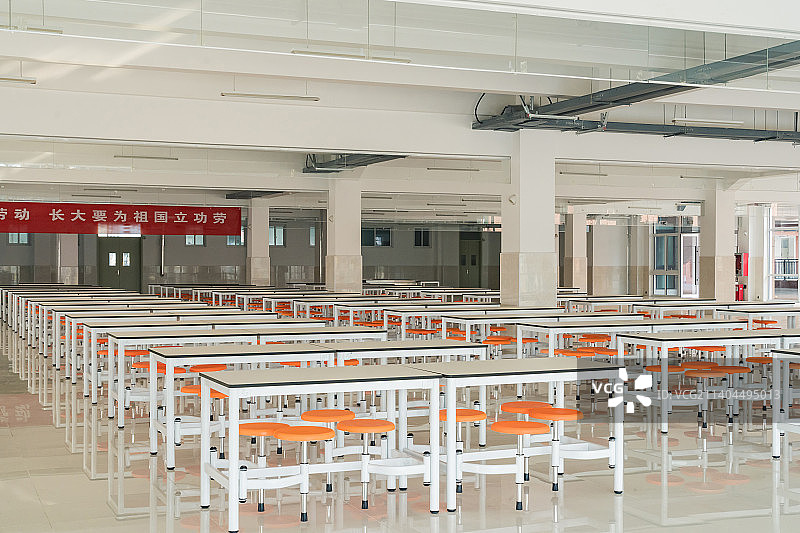 干净整洁卫生的学校食堂图片素材