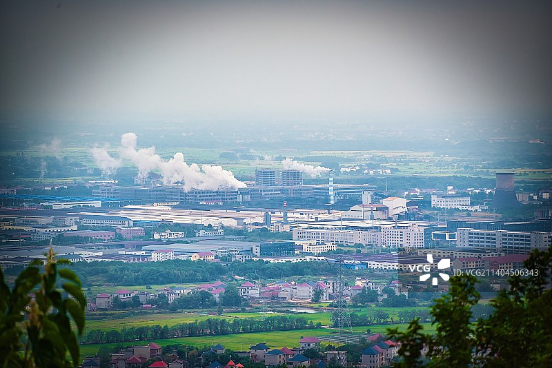 江西省 抚州市 东乡区 县城远景图片素材