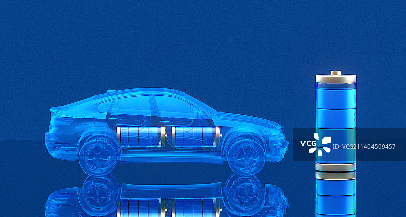 3D渲染新能源汽车概念图片素材
