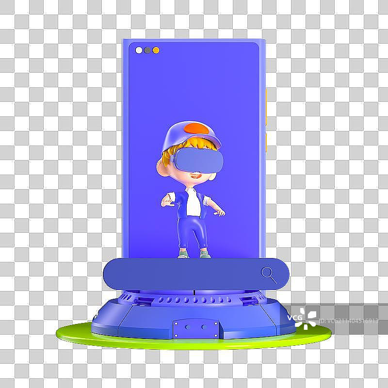 3D渲染卡通男孩形象图片素材