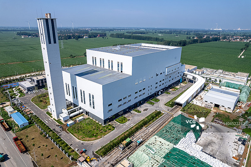 河南省滑县静脉产业园，运行中的生活垃圾焚烧发电项目图片素材