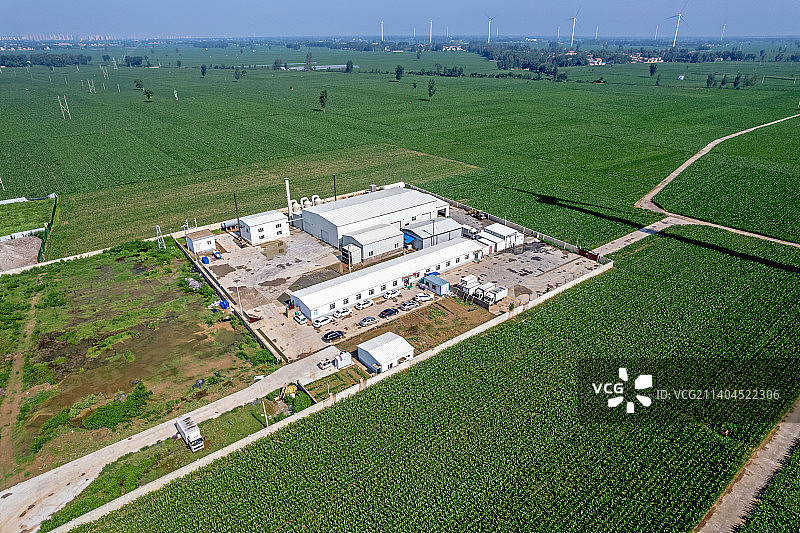 河南省滑县静脉产业园，运行中的生活垃圾焚烧发电项目图片素材