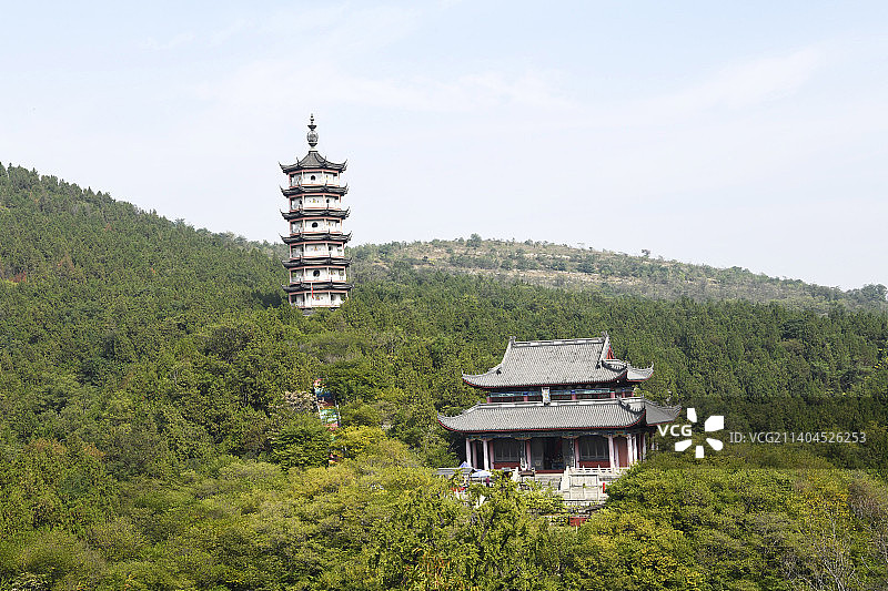 山东枣庄峄城区青檀寺秋景图片素材
