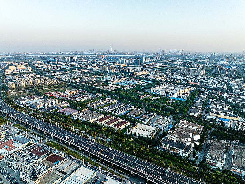 江苏苏州相城区城市航拍图片素材