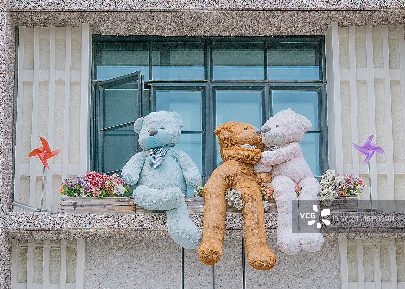 烟台朝阳街小熊玩偶图片素材