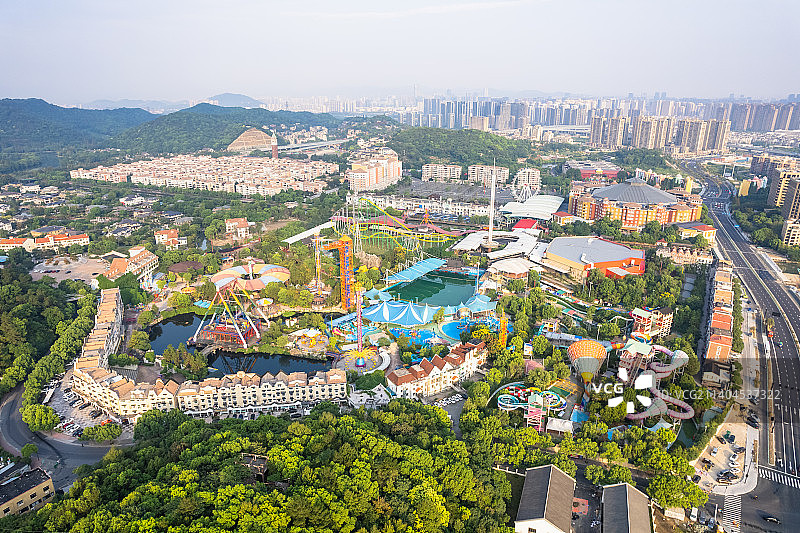杭州乐园航拍全景图片素材