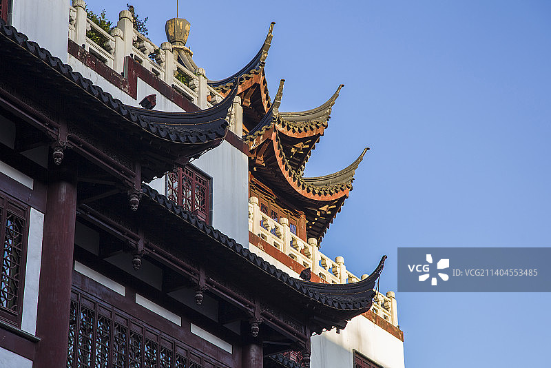 豫园飞檐翘脚图片素材