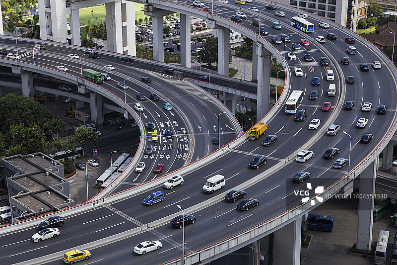 高架桥局部弯道图片素材