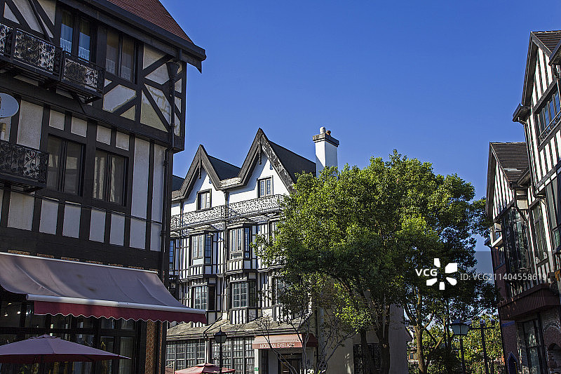 英式风情小镇商业街步行街图片素材