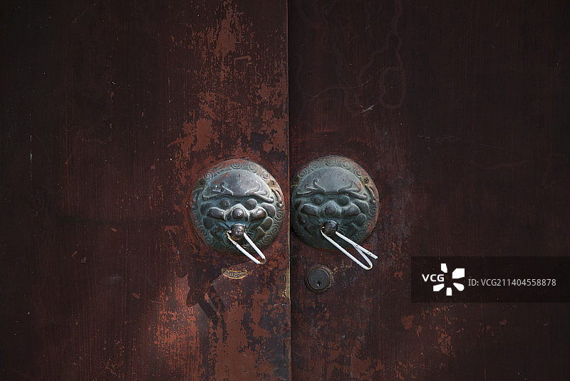 红门,兽首,铜环图片素材