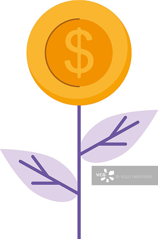 带金币的金钱树图片素材