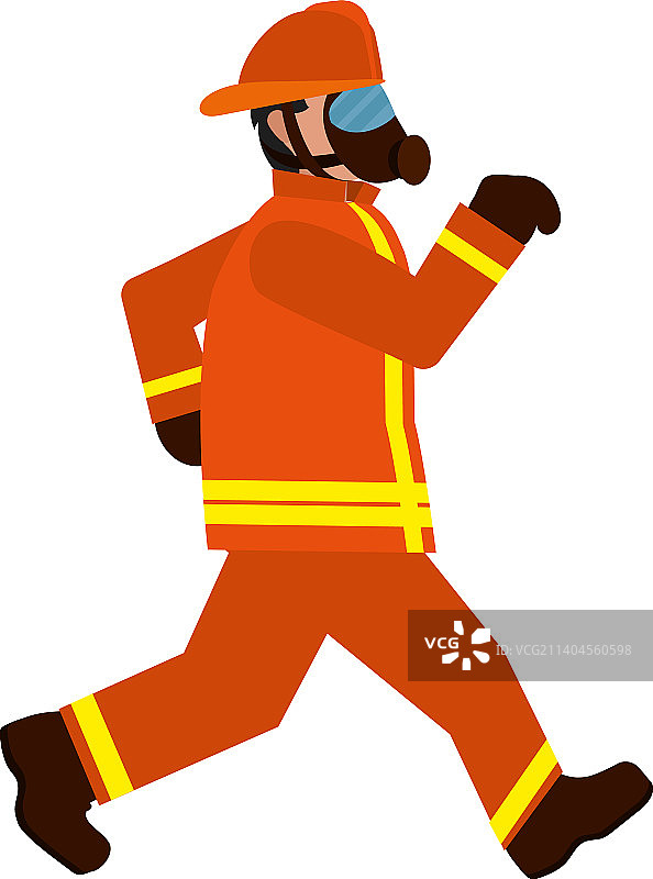 戴防毒面具的消防员图片素材