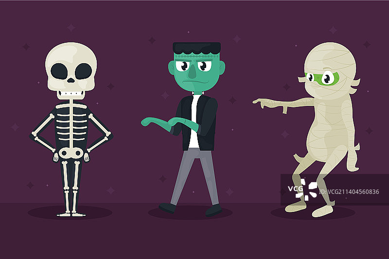 万圣节人物图标合集图片素材