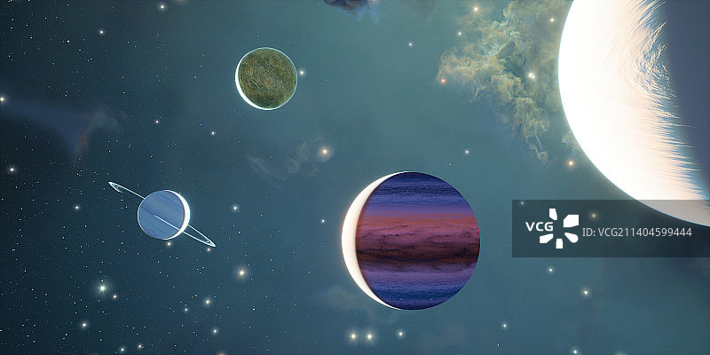 宇宙，太空，银河系，行星图片素材