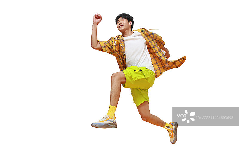 极速奔跑的年轻男人图片素材