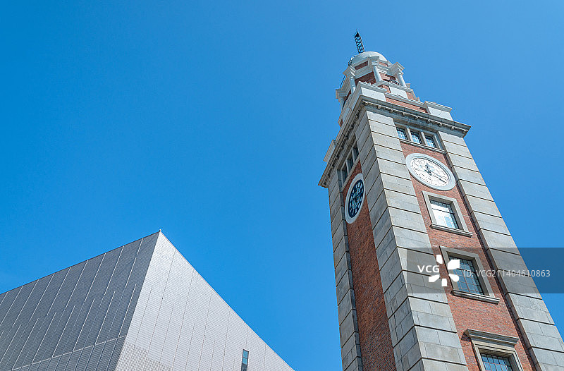 香港尖沙咀城市公园钟楼建筑图片素材