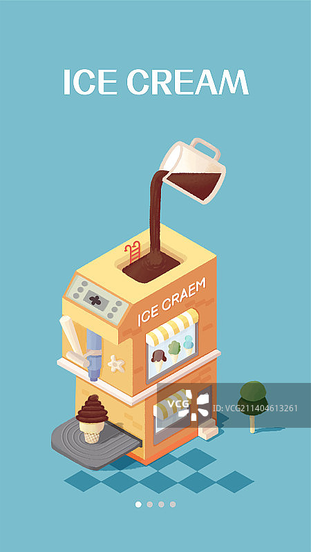 冰淇淋机2.5D图片素材