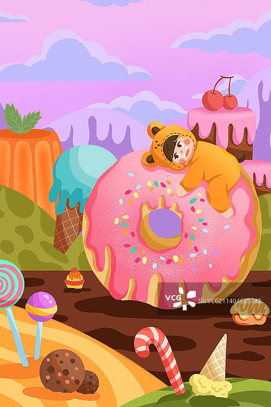 甜甜的梦图片素材